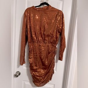 Burnt orange sequin Dress